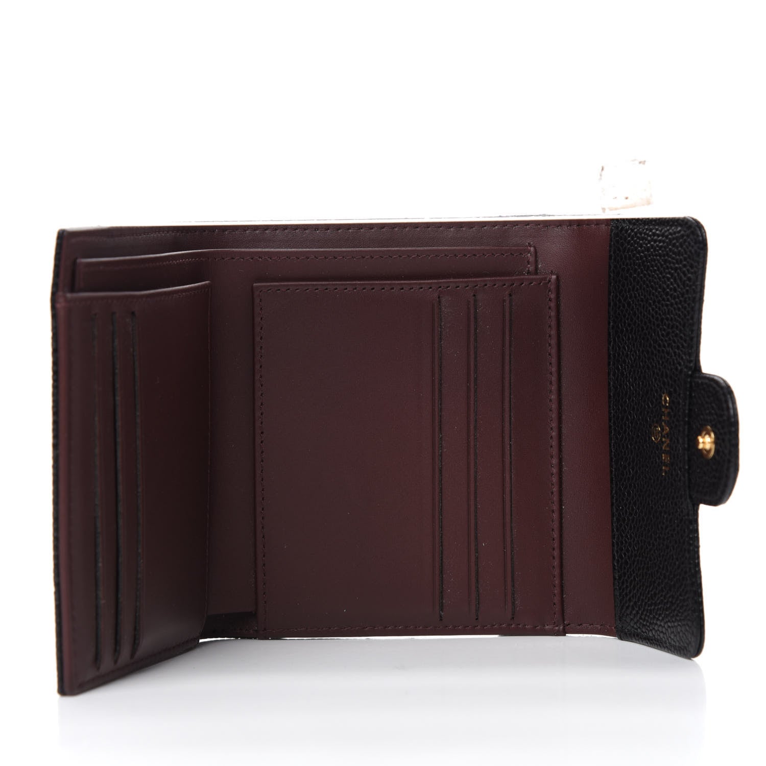 Chanel Caviar Quilted Compact Flap Wallet Black 5 of 10