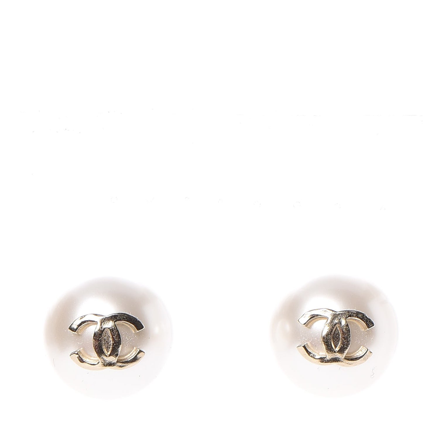 Pearl CC Large Earrings Gold