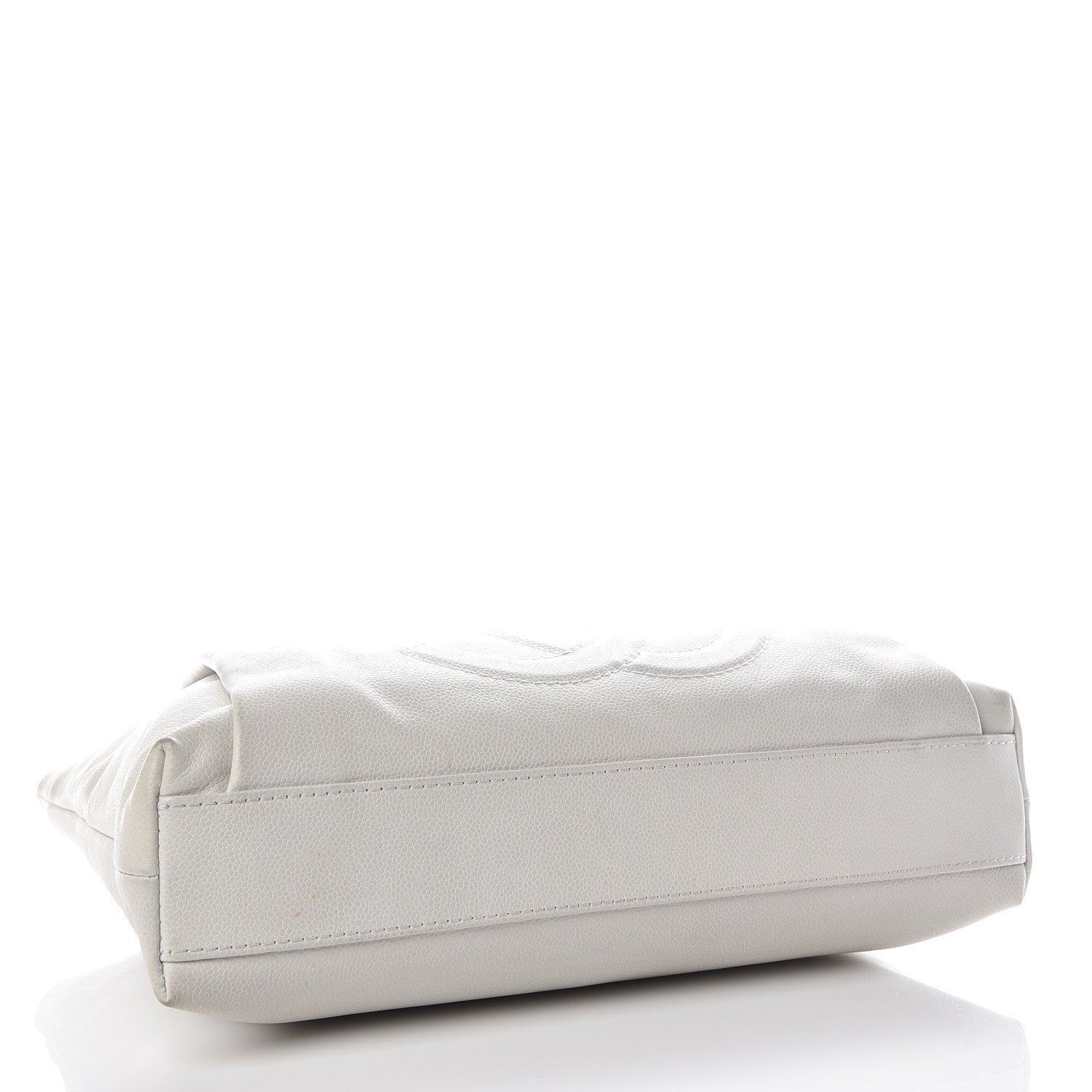 Chanel Caviar Large CC Tuck Tote Ivory 4 of 20