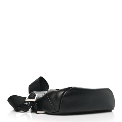 Prada Softy Calfskin Triangle Cross Bag Black 4 of 9