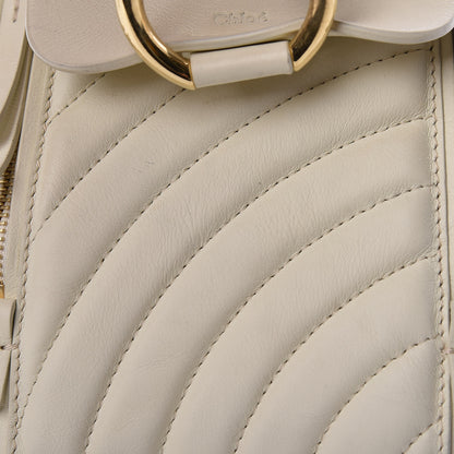 Chloe Calfskin Quilted Mini Faye Backpack Natural White 13 of 14