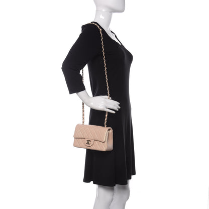 Chanel Iridescent Calfskin Quilted Mini Rectangular Flap Beige 2 of 11