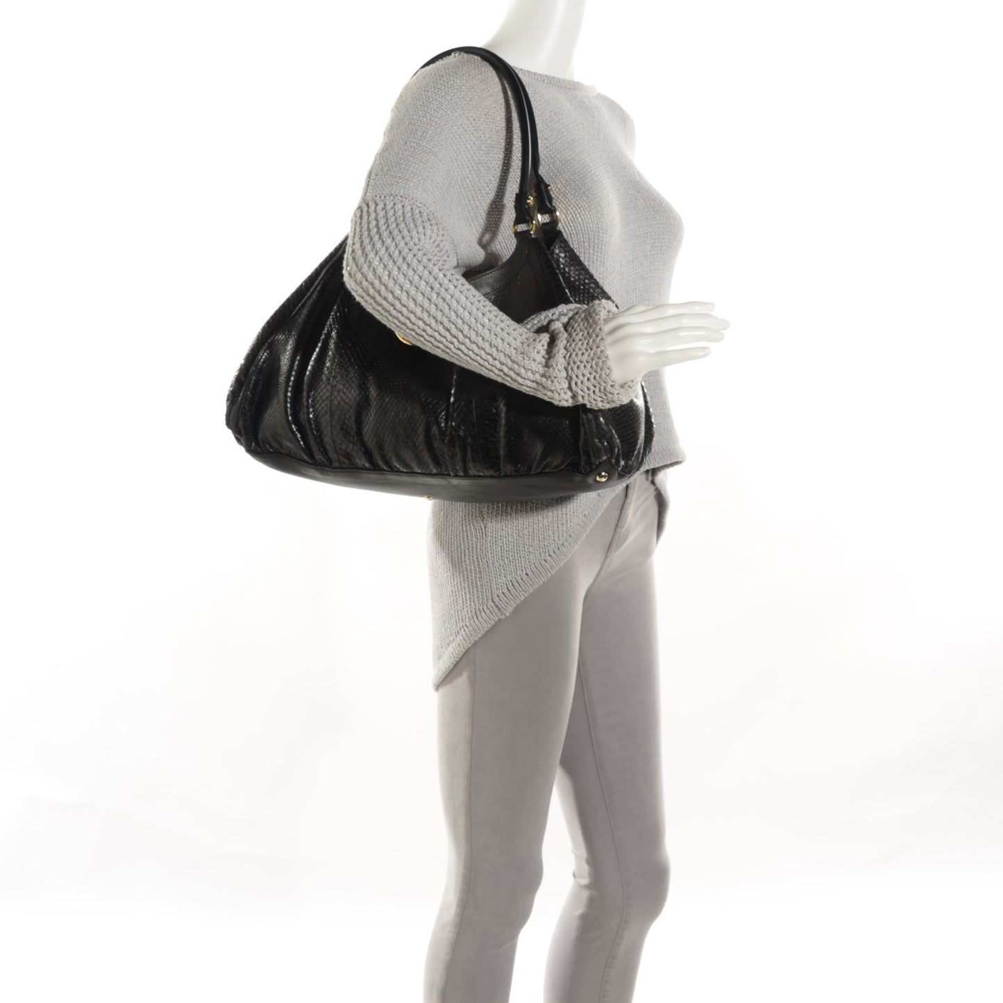 Python D Ring Hobo Black