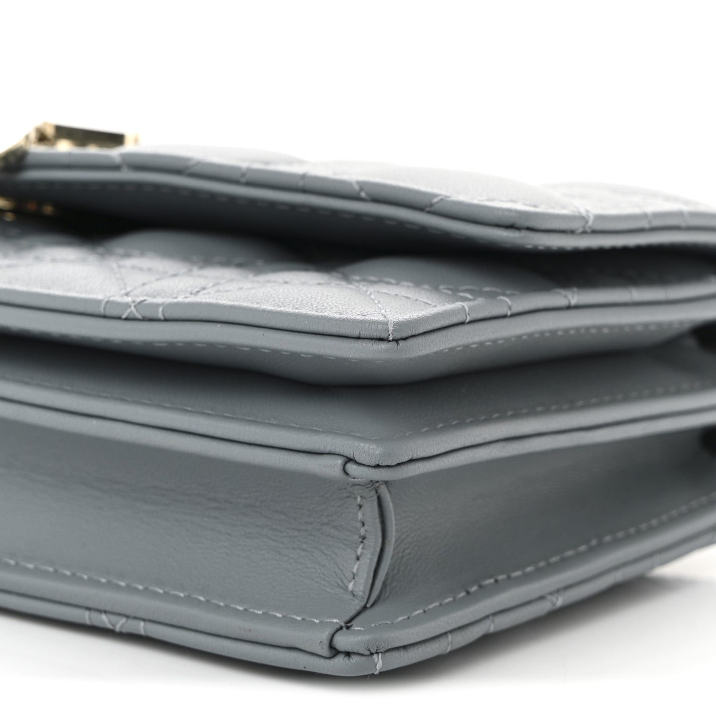 Lambskin Cannage Mini My Dior Top Handle Clutch Cloud Blue