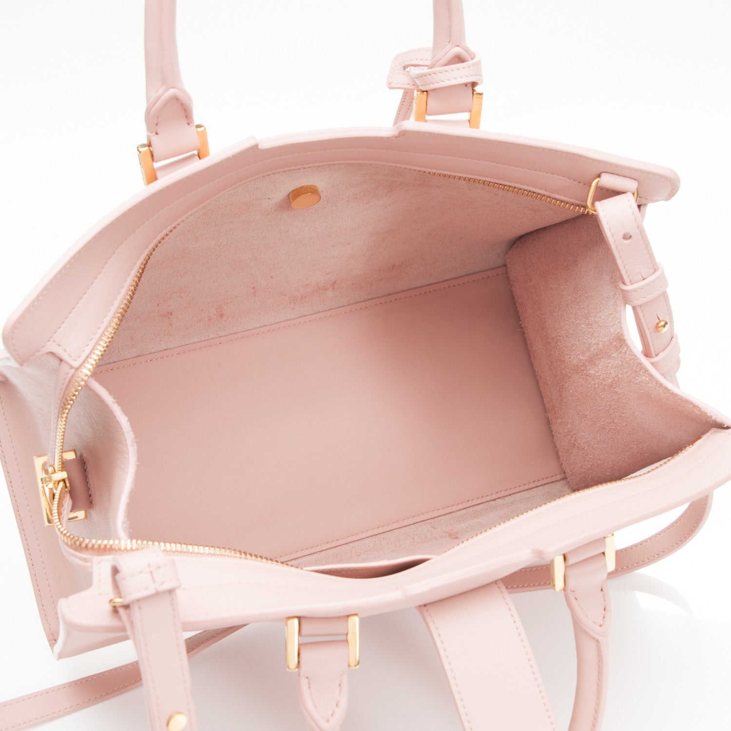 Saint Laurent Calfskin Monogram Small Cabas Pale Blush 5 of 8