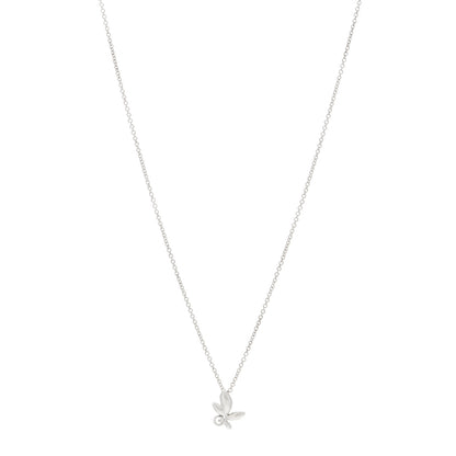 Tiffany Sterling Silver Paloma Picasso Olive Leaf Pendant Necklace 1 of 5