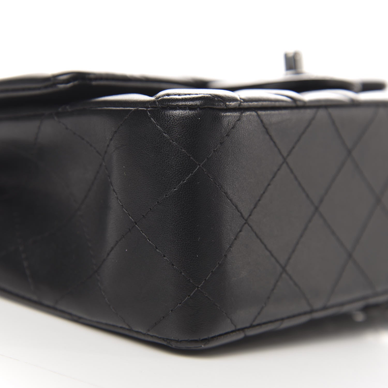 Chanel Lambskin Quilted Mini Rectangular Flap Black 9 of 12