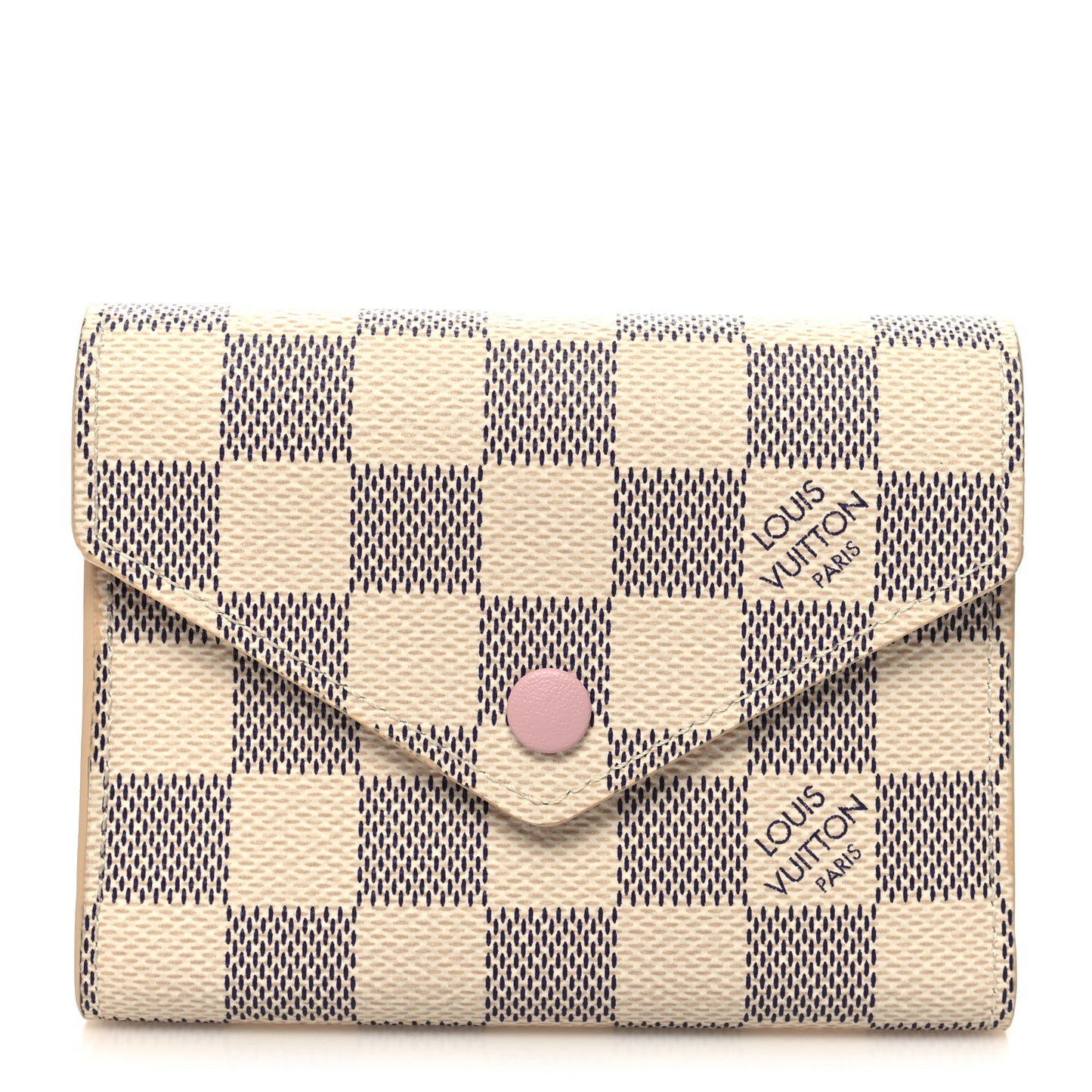 Damier Azur Victorine Wallet Rose Ballerine