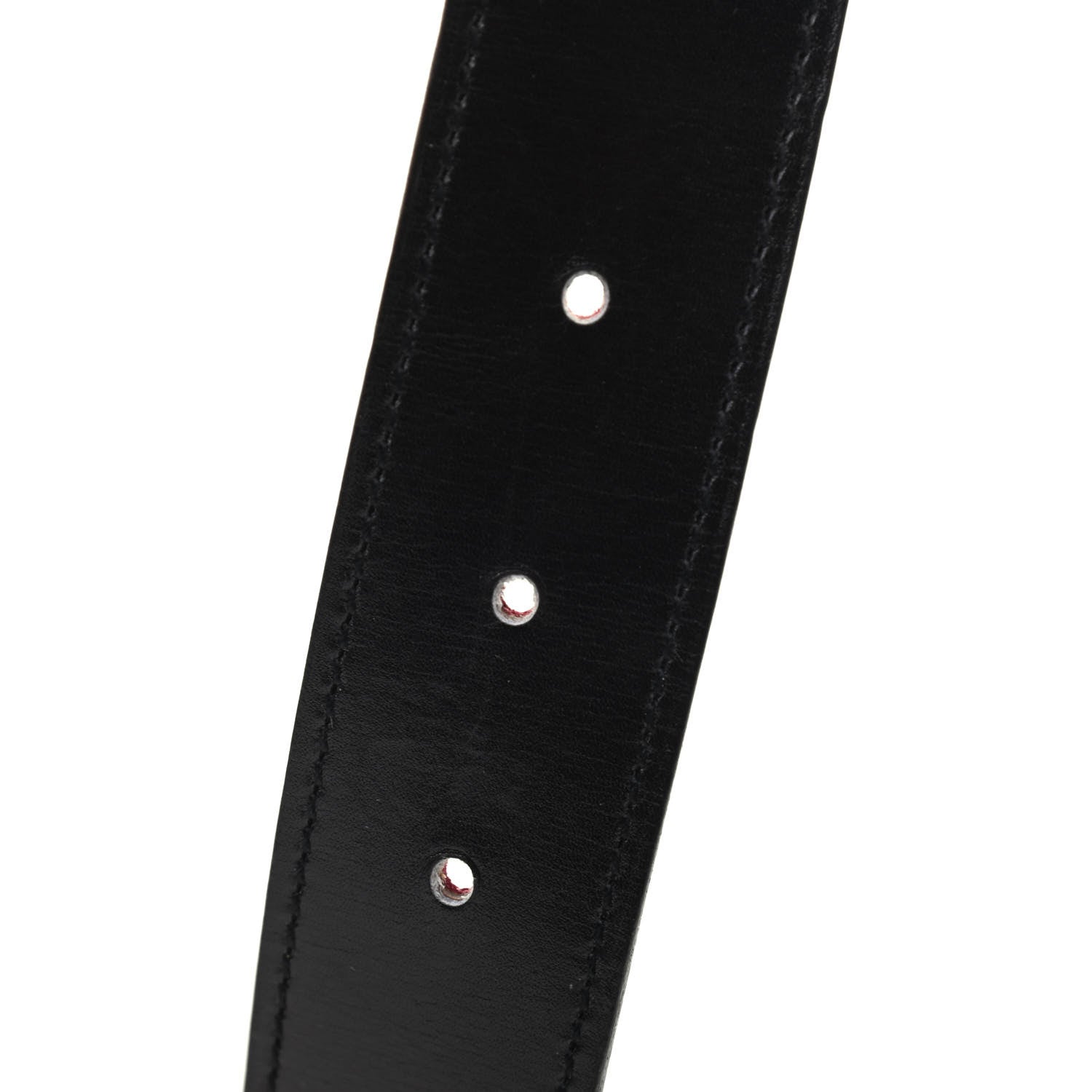Hermes Box Togo 32mm Belt Strap 80 Black Rouge Grenat 4 of 4