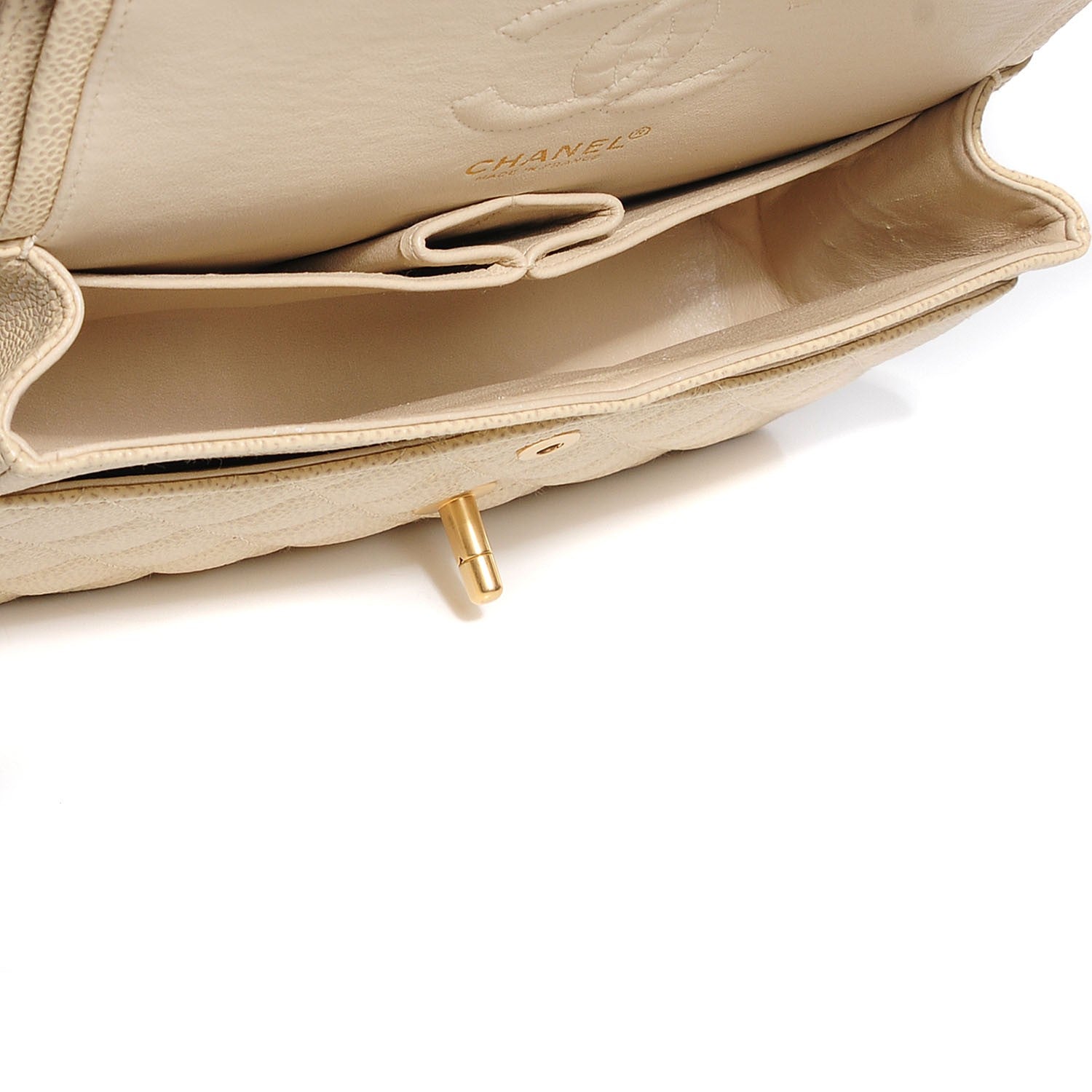 Chanel Caviar Quilted Small Double Flap Beige Clair 7 of 9