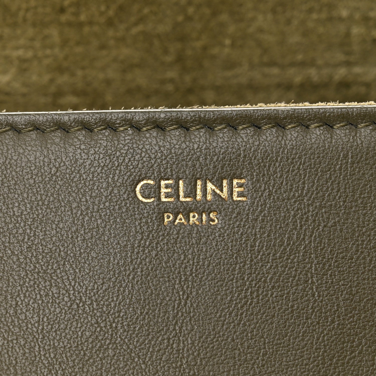 Celine Calfskin Large Soft 16 Bag Dark Olive 7 of 14