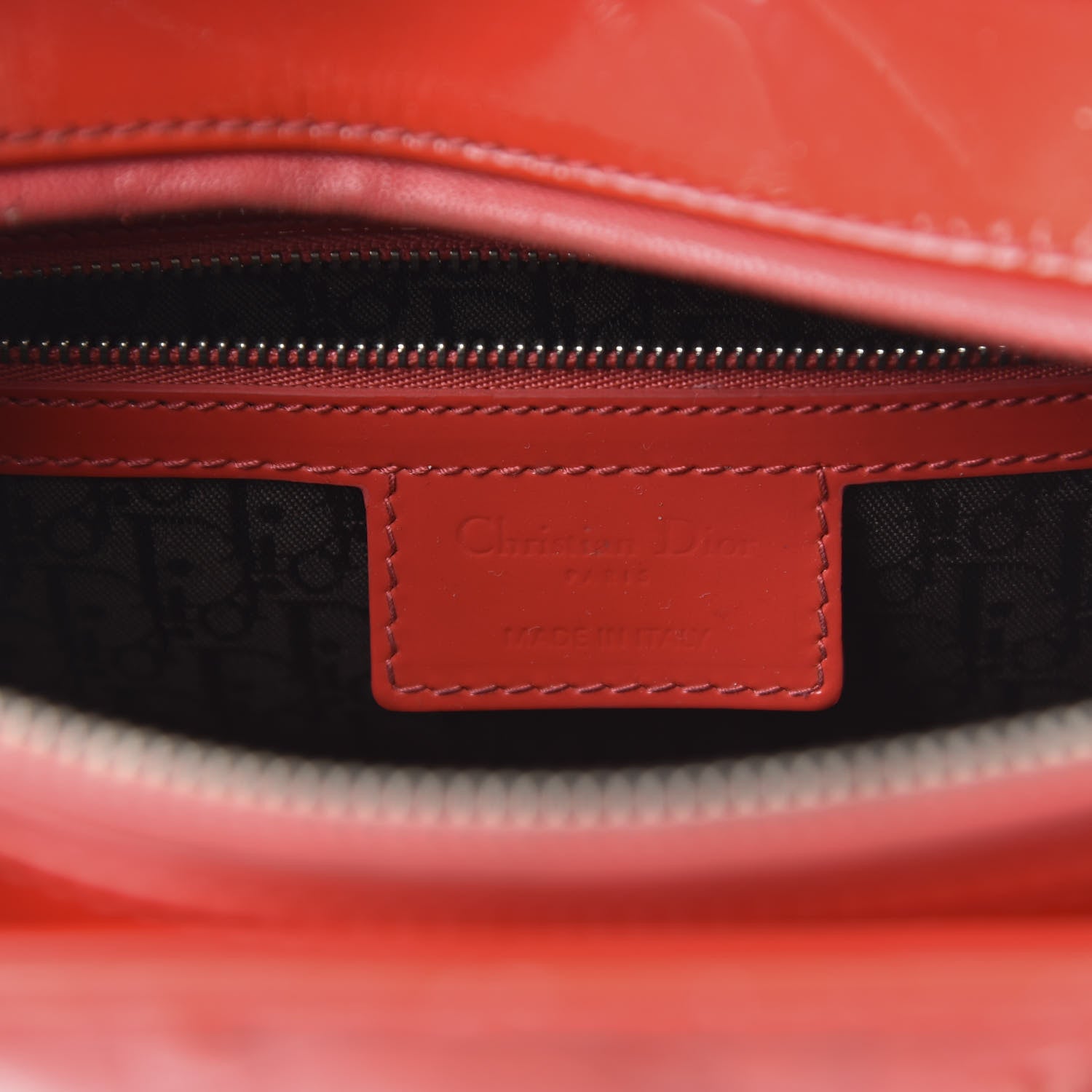 Christian Dior Patent Cannage Large Lady Dior Red 8 of 9