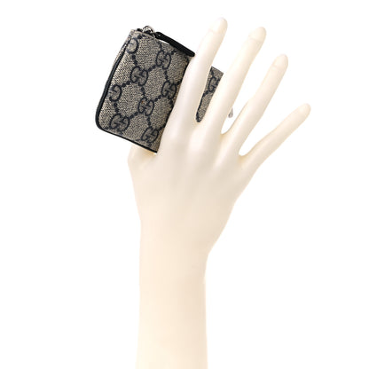 Gucci GG Supreme Monogram Key Case Beige Blue 2 of 11