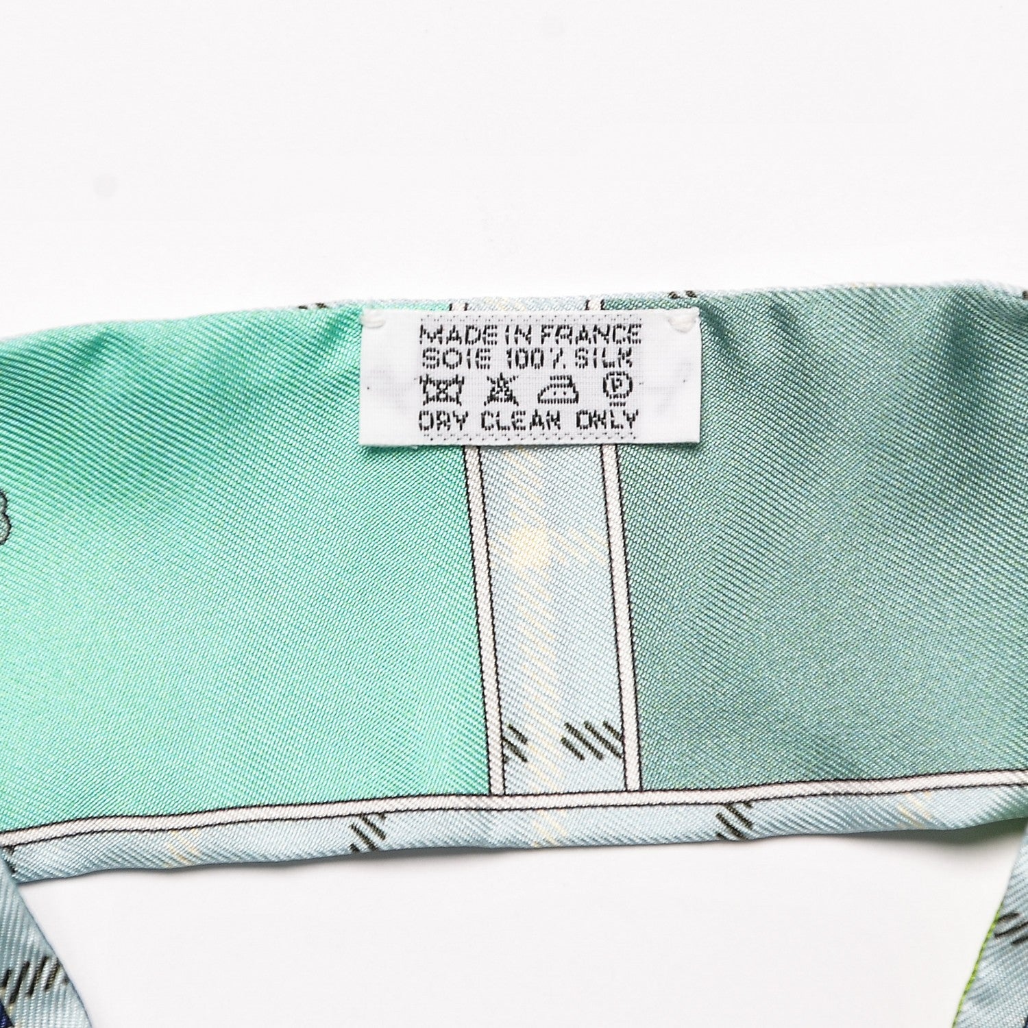 Hermes Silk Camails Twilly Vert Fluo Ciel Vert D Eau 8 of 9