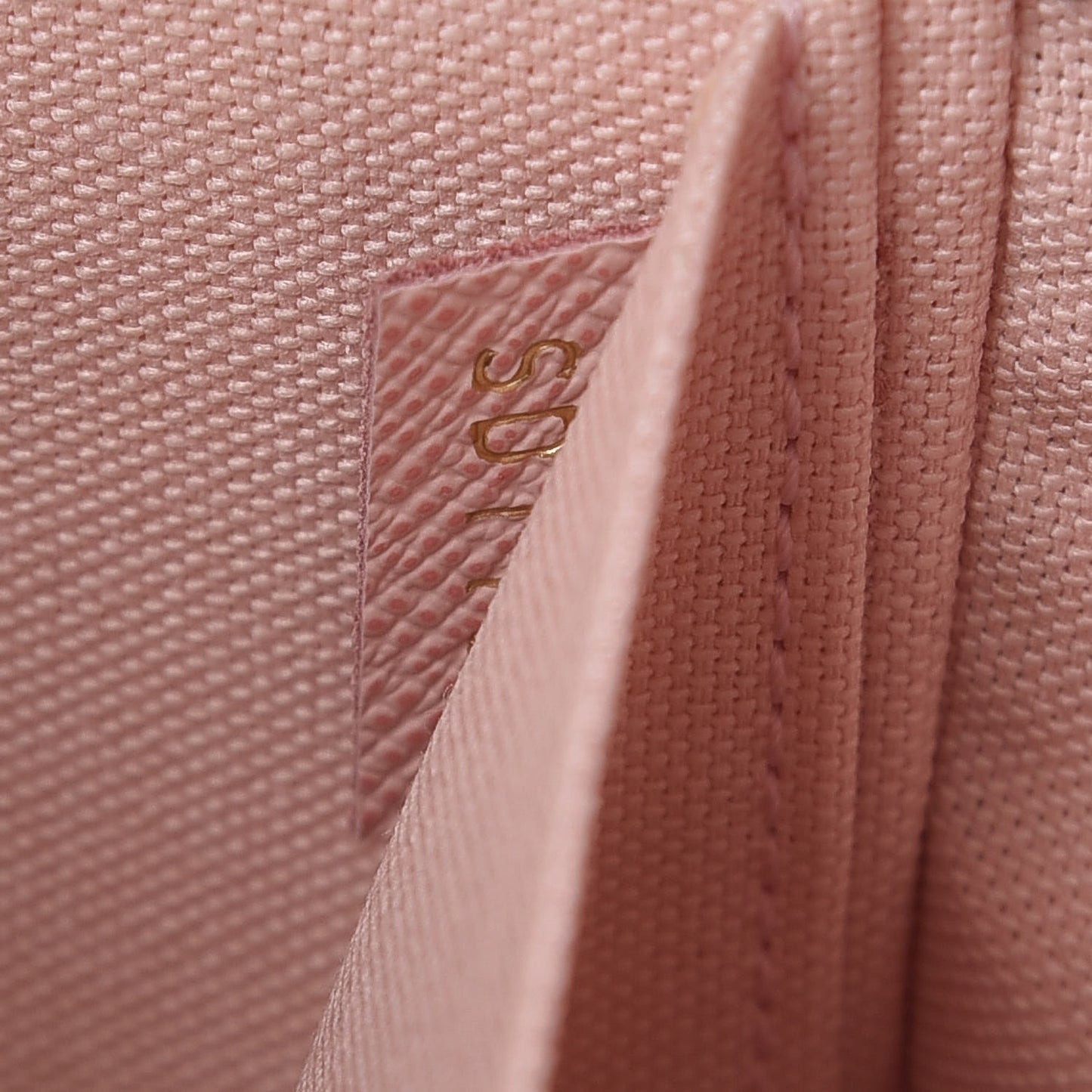 Damier Azur Pochette Felicie Chain Wallet Rose Ballerine