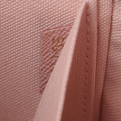 Louis Vuitton Damier Azur Pochette Felicie Chain Wallet Rose Ballerine 9 of 10