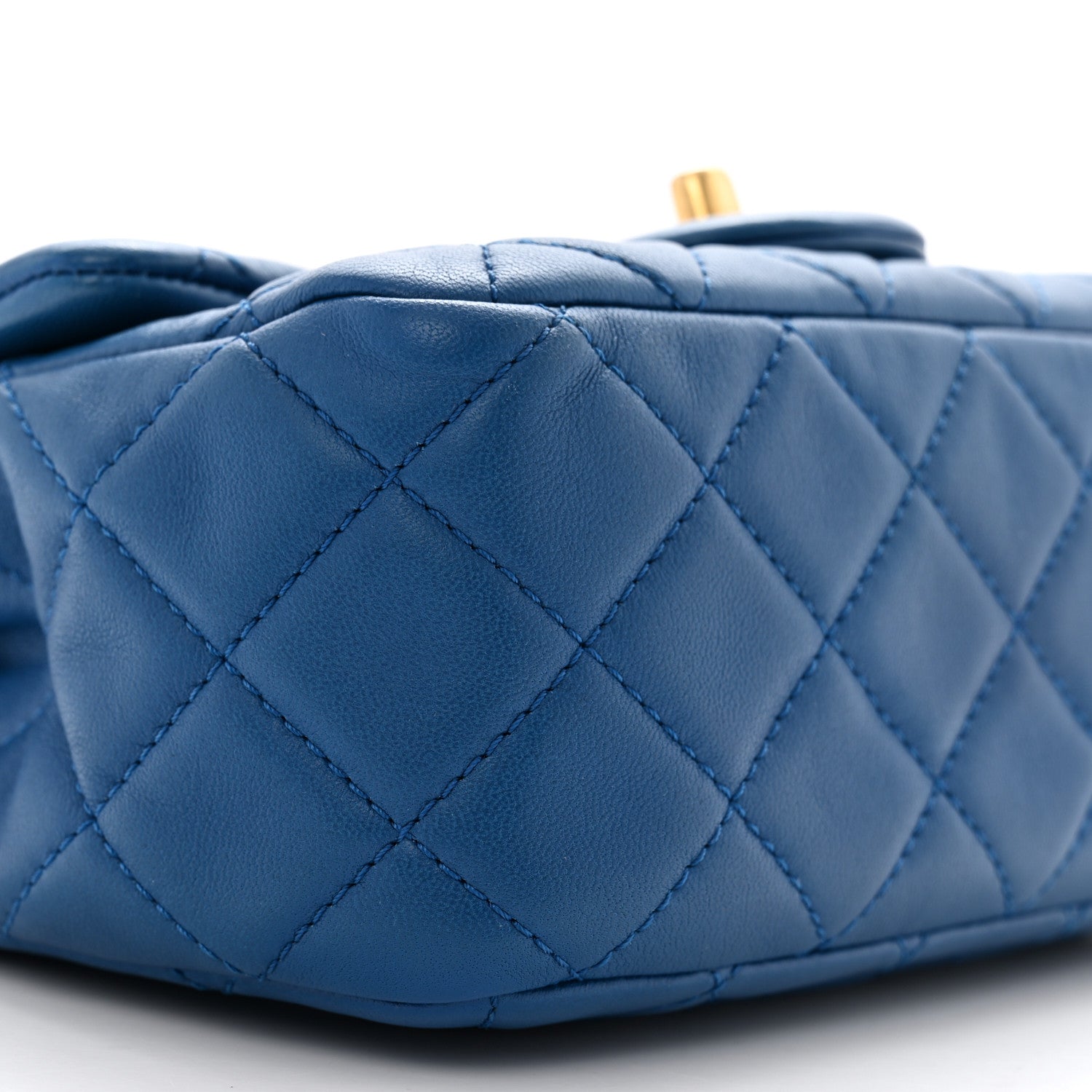 Chanel Lambskin Quilted Mini Pearl Crush Flap Blue 9 of 12