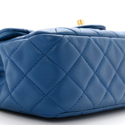 Chanel Lambskin Quilted Mini Pearl Crush Flap Blue 9 of 12