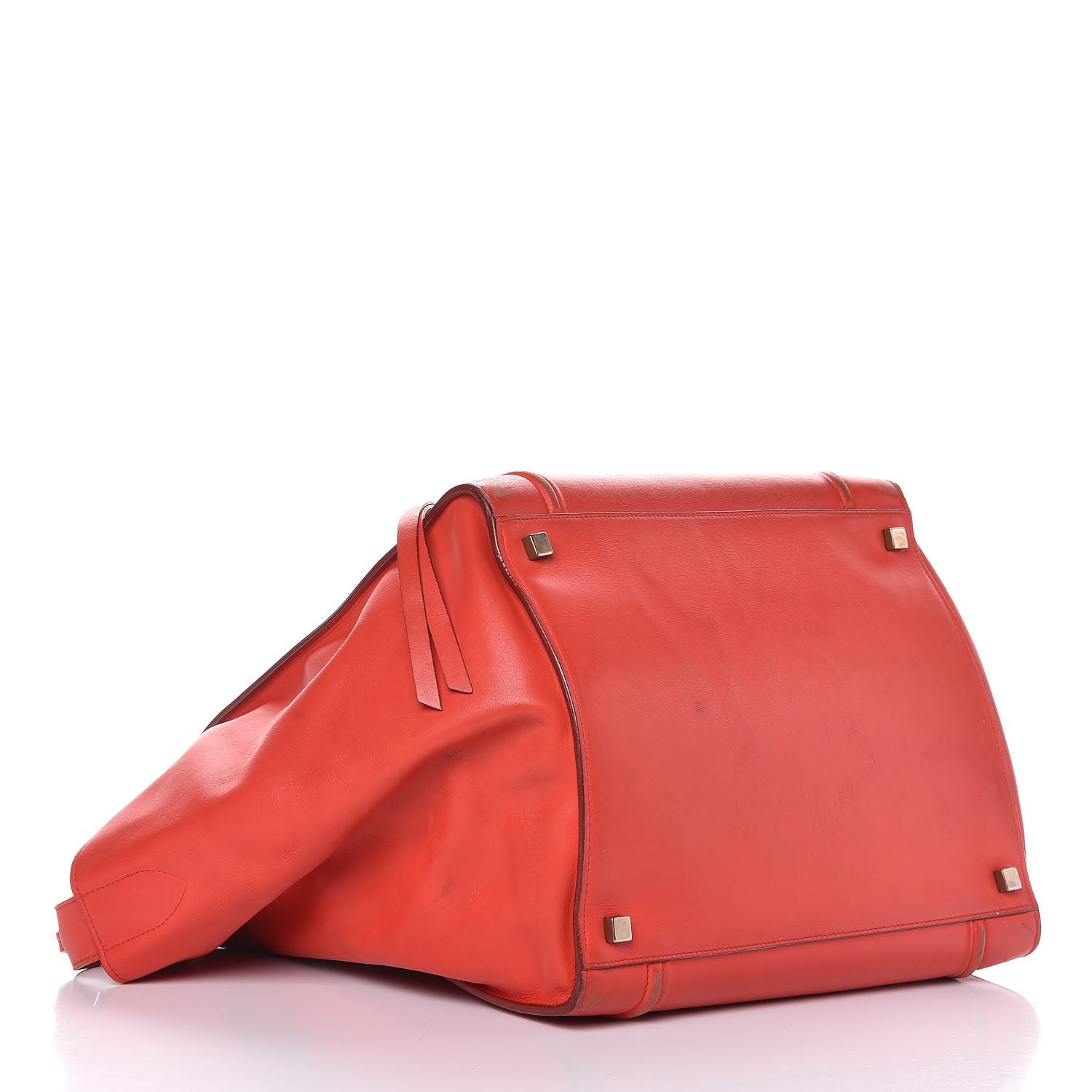 Celine Nappa Calfskin Medium Phantom Luggage Vermillion 4 of 28