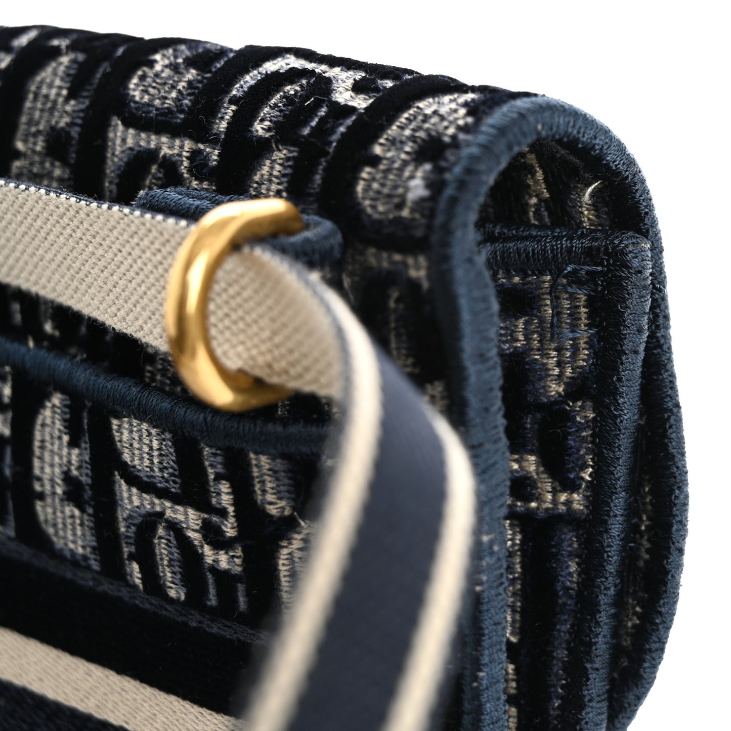 Velvet Oblique Saddle Belt Bag Blue