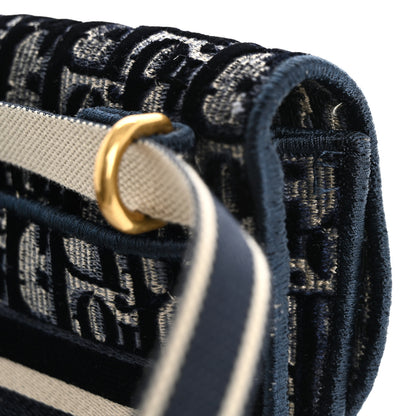 Christian Dior Velvet Oblique Saddle Belt Bag Blue 13 of 14