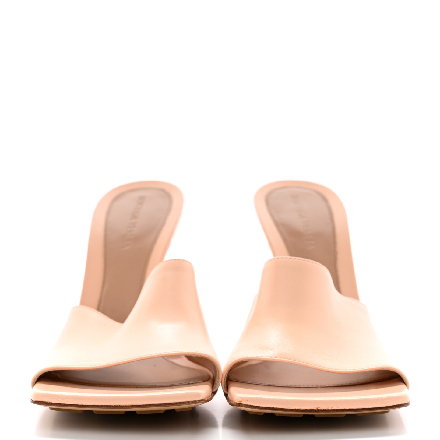 Lambskin Stretch Mule Sandals 40 Porridge