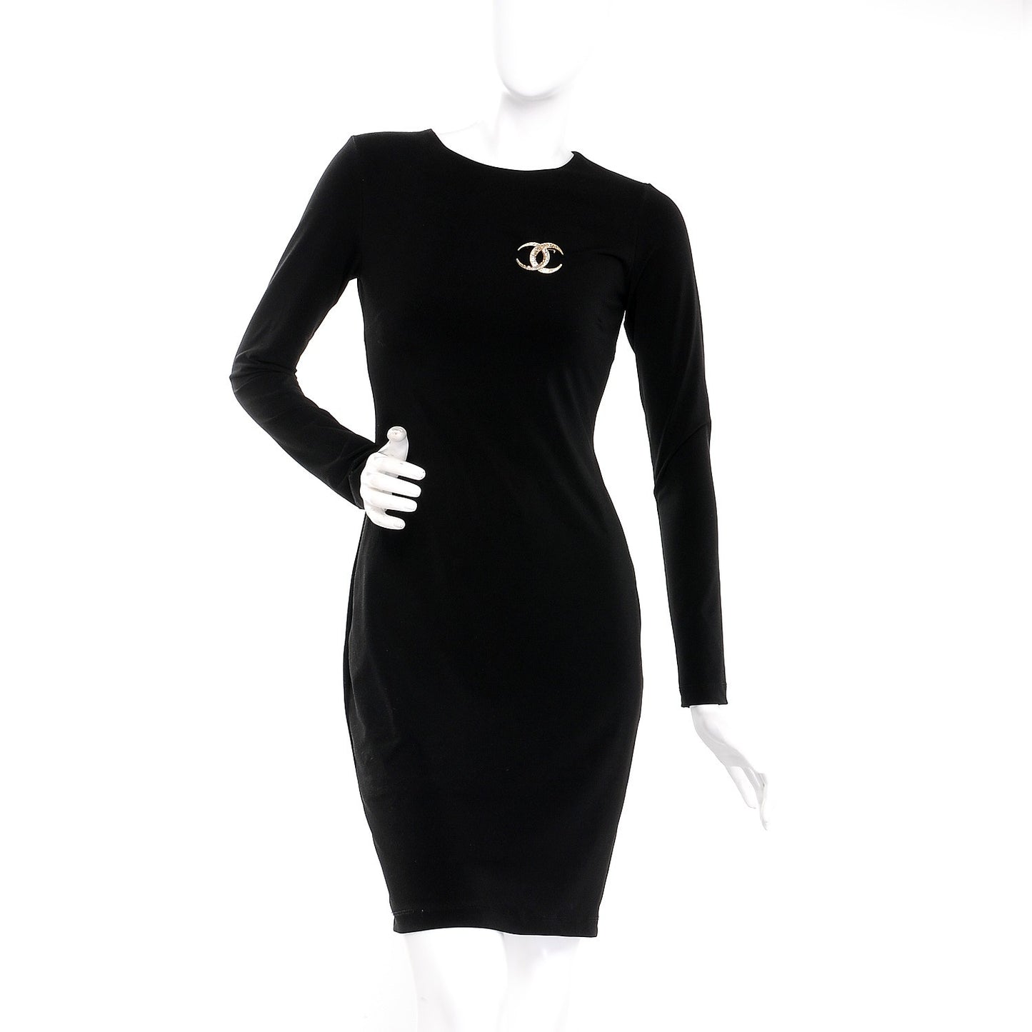 Baguette Crystal Dubai CC Brooch Gold