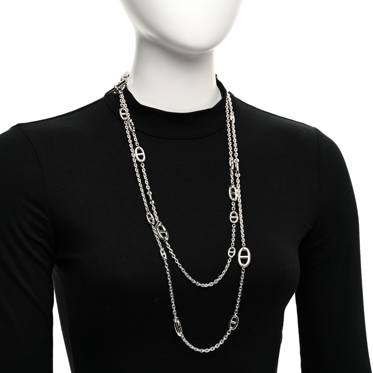 Hermes Sterling Silver Farandole Necklace 160 2 of 6