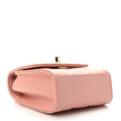 Chanel Lambskin Quilted Mini Trendy CC Chain Wallet Pink 4 of 10