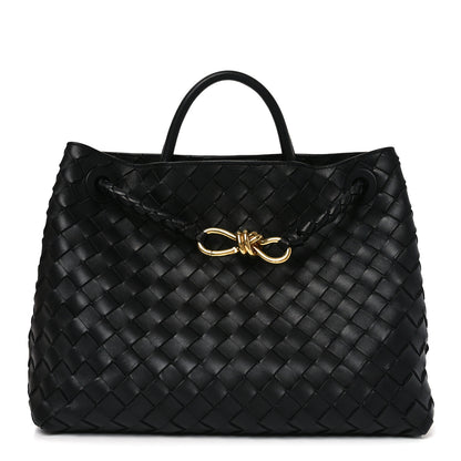 Bottega Veneta Nappa Intrecciato Medium Andiamo Shoulder Bag Black 1 of 9