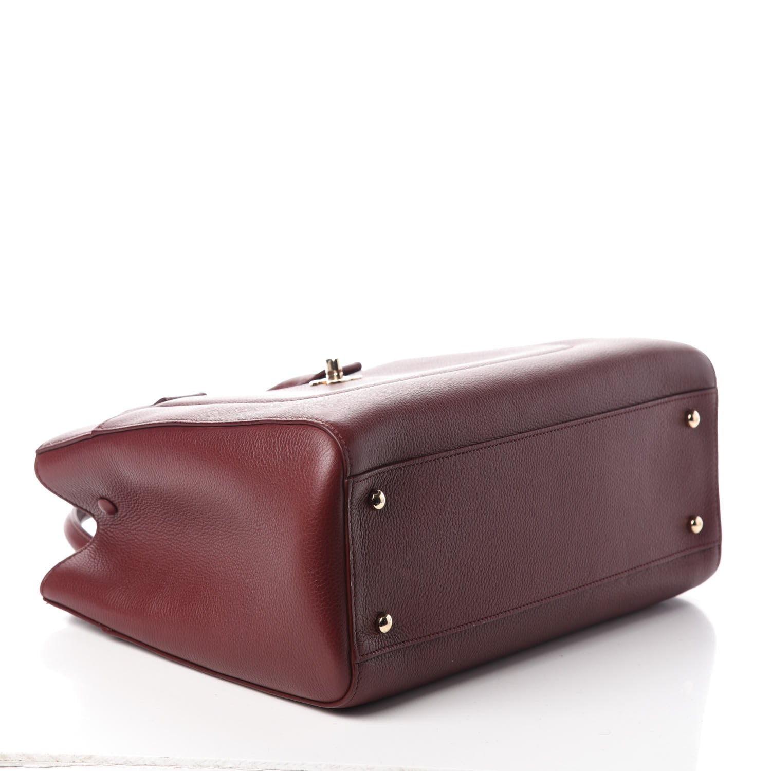 Chanel Grained Calfskin Small Neo Executive Shopper Tote Burgundy 4 of 10