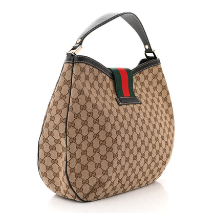 Gucci Monogram Large New Ladies Web Hobo Dark Brown 3 of 10