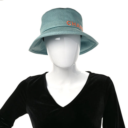 Chanel Denim Logo Bucket Hat S Light Blue 2 of 8