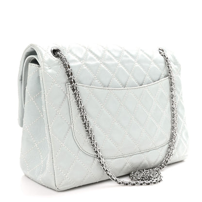 Chanel Glazed Calfskin Quilted Surpique 2.55 Reissue Flap Light Blue 3 of 10