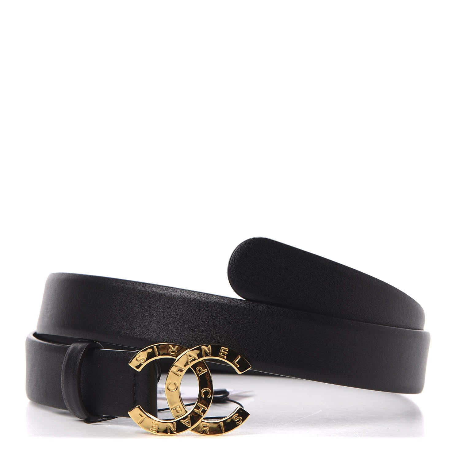 Chanel Calfskin Paris CC Belt 80 or 32 Black 1 of 9