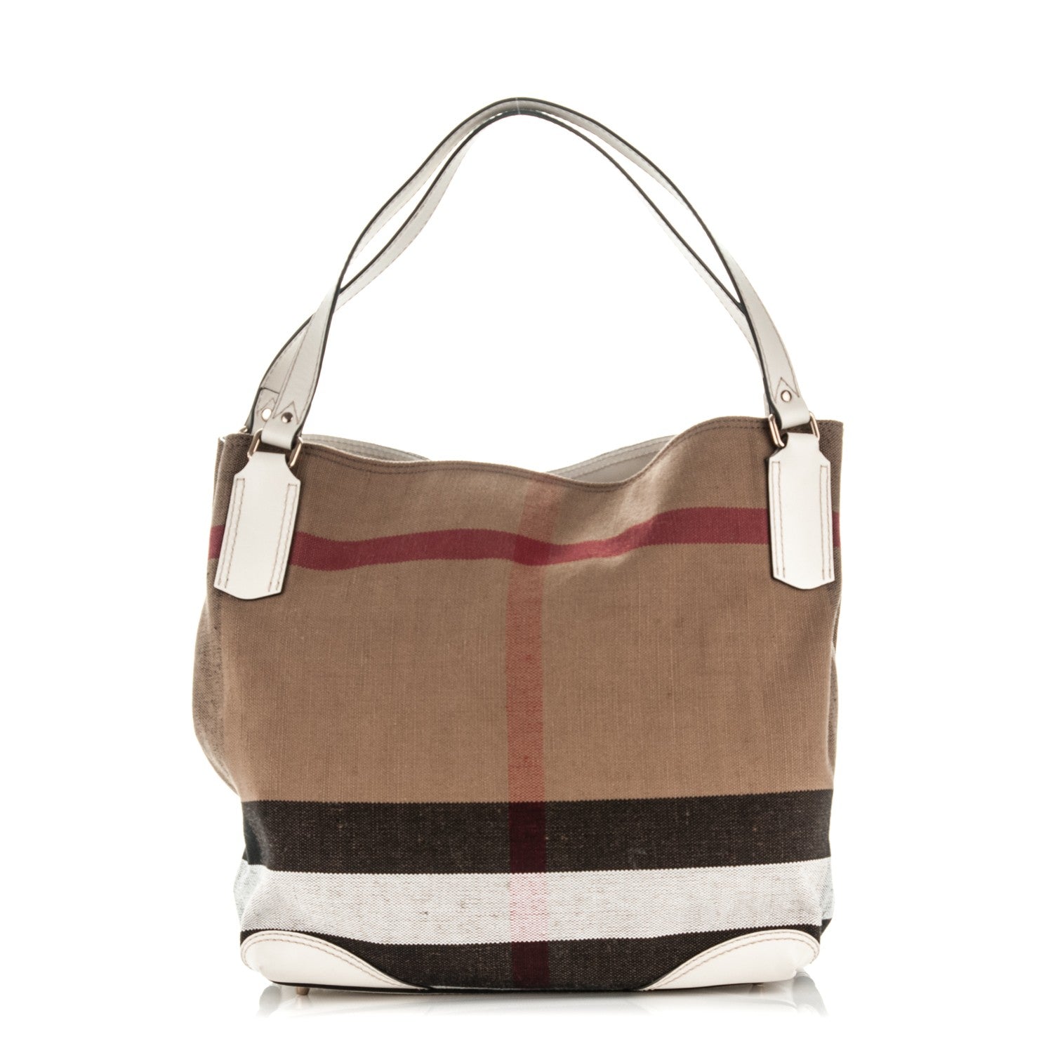 Burberry Canvas Mega Check Medium Maidstone White 1 of 8