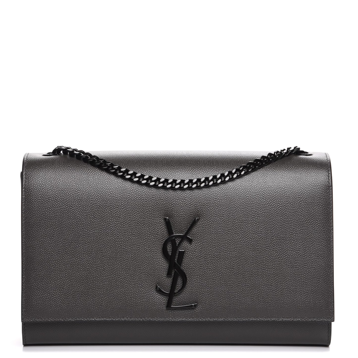 Grain De Poudre Medium Classic Monogram Kate Satchel Coal