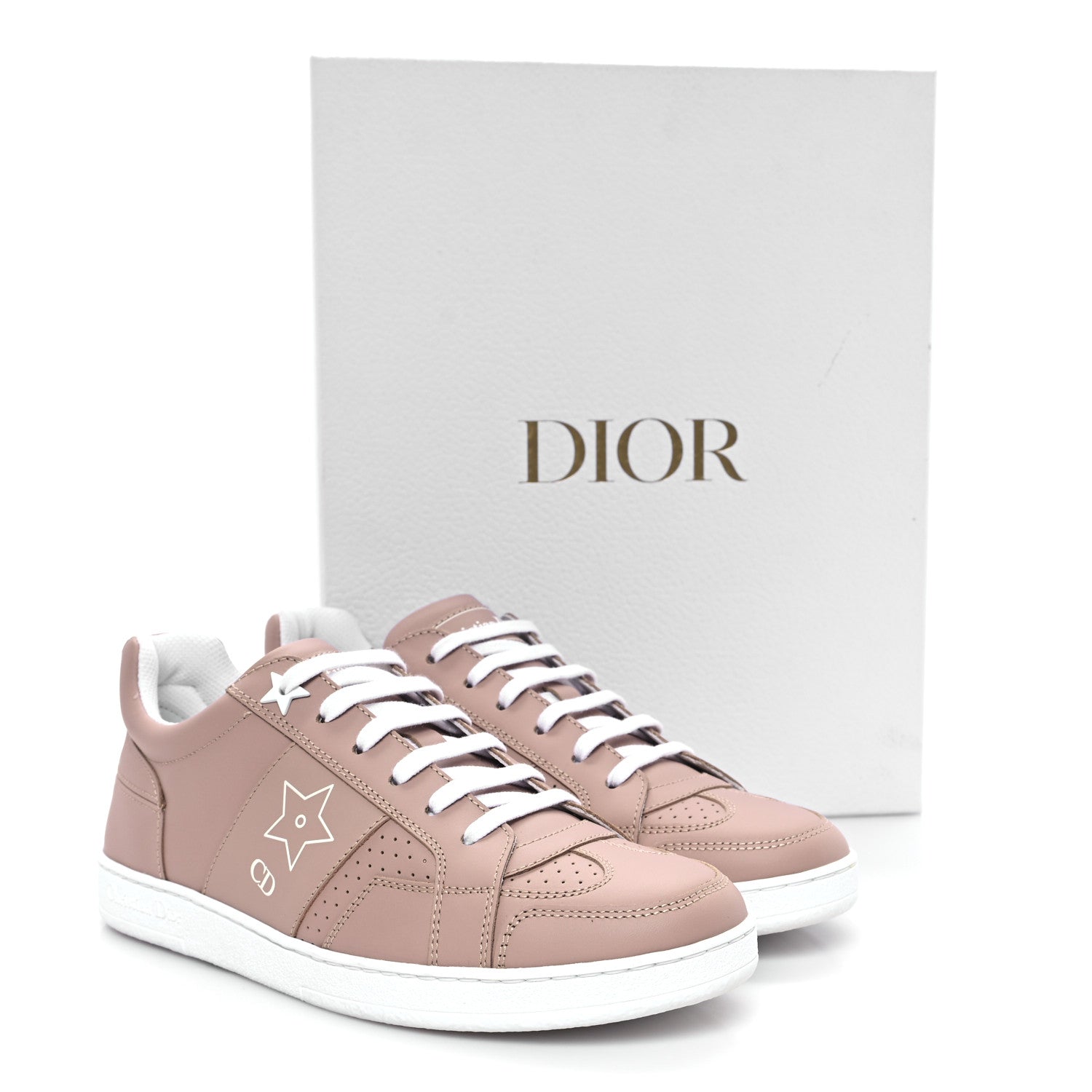 Christian Dior Calfskin Dior Star Ors Low Top Sneakers 36.5 Nude 10 of 10