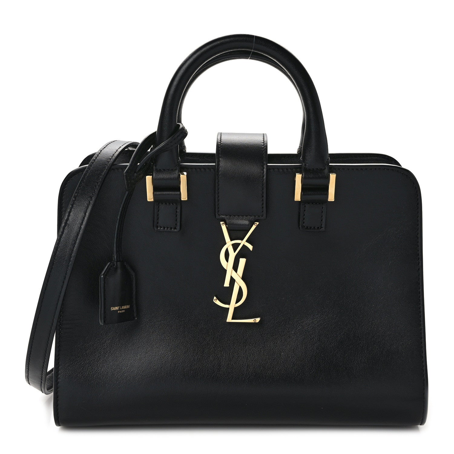 Saint Laurent SAINT LAURENT Calfskin Monogram Baby Cabas Black 1 of 13