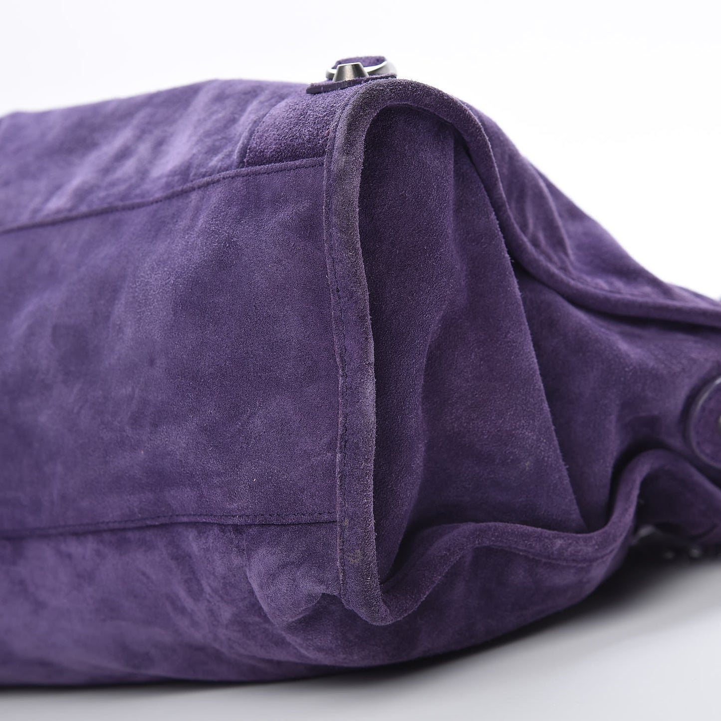 Baby Daim Suede Classic Silver Hardware City Purple