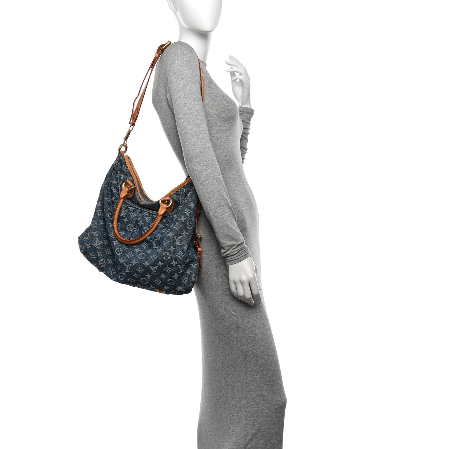 Louis Vuitton Denim Neo Cabby GM Blue 2 of 10