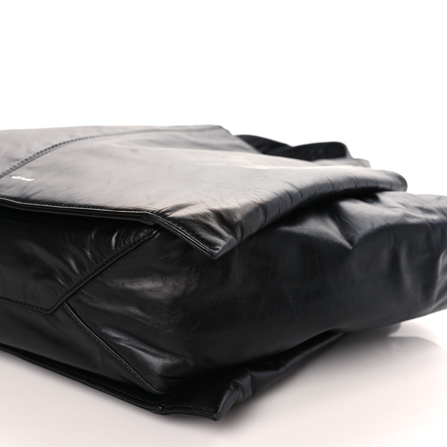 Paperweight Calfskin Medium Tri-Fold Bag Black