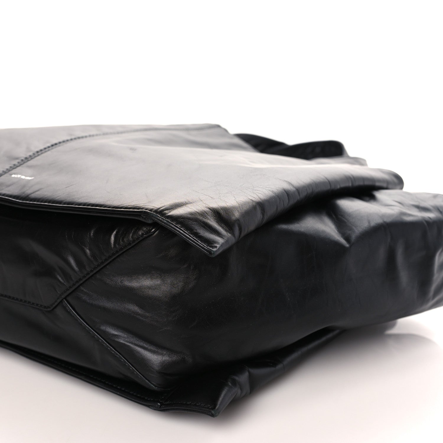 Celine Paperweight Calfskin Medium Tri-Fold Bag Black 9 of 9