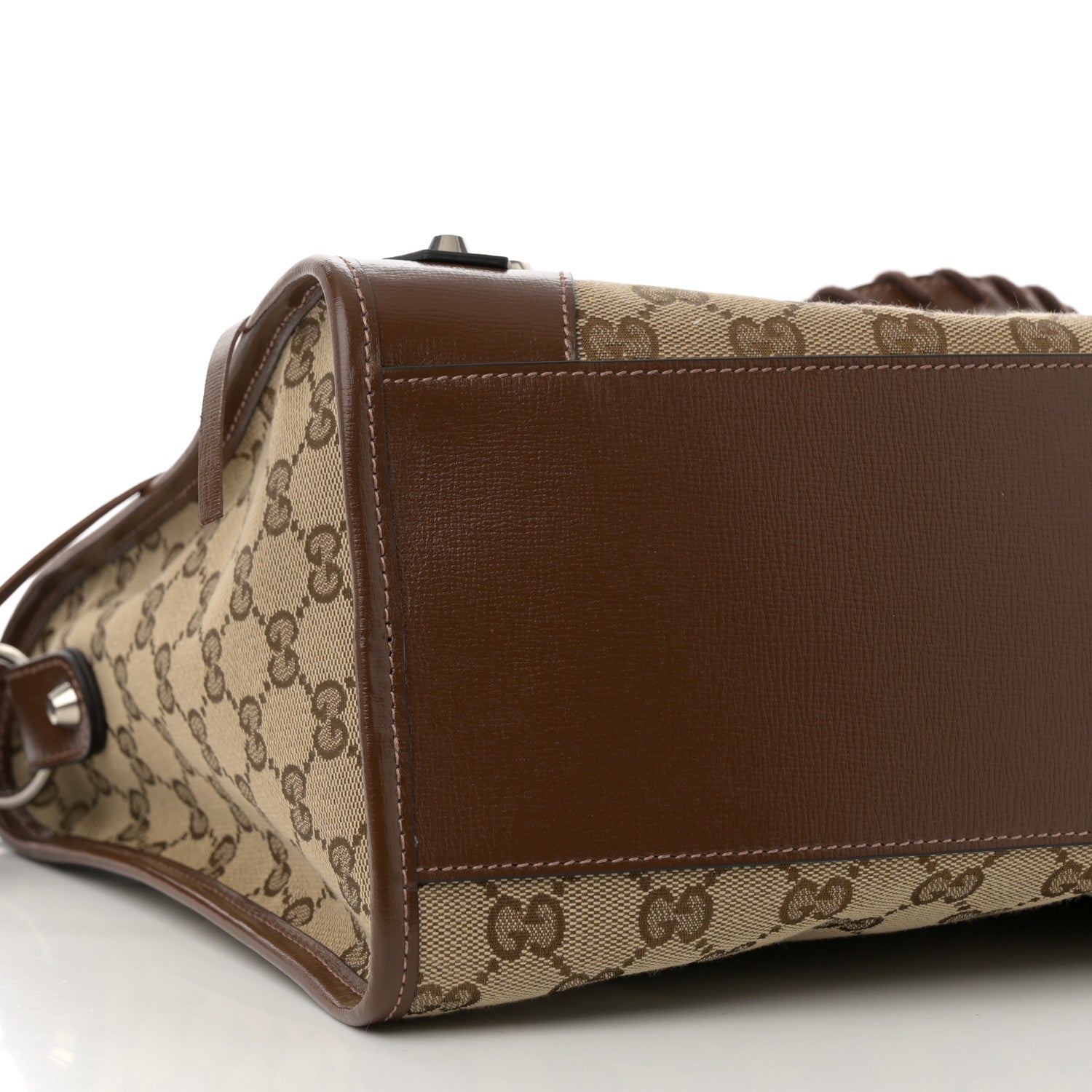 Balenciaga X GUCCI GG Monogram Azalea Calfskin Neo Classic Silver Hardware Medium City Beige Ebony Brown Sugar 10 of 12