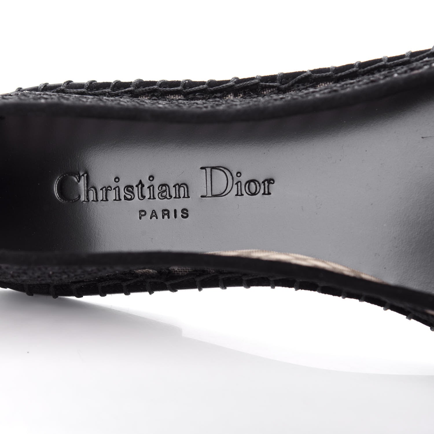 Christian Dior Suede Resille Nicely-D Ballet Flat 37 Black 8 of 10