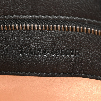 Gucci Softy Wonka Textured Dollar Calfskin Medium Diana Shoulder Bag Black Dusty Grey 7 of 10