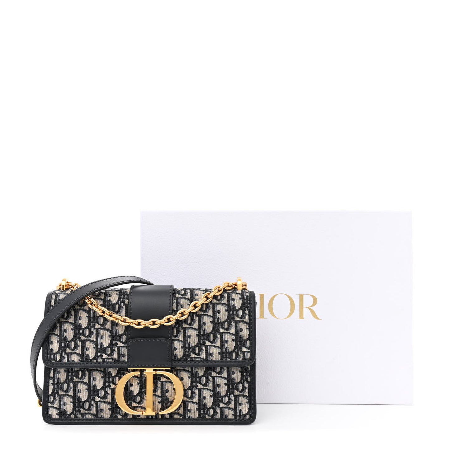 Oblique 30 Montaigne Chain Flap Bag Blue