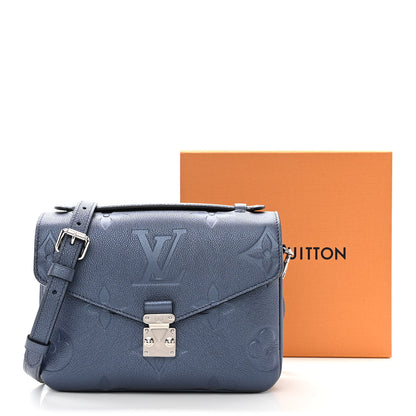 Louis Vuitton Metallic Empreinte Monogram Giant Pochette Metis Navy Nacre 14 of 14