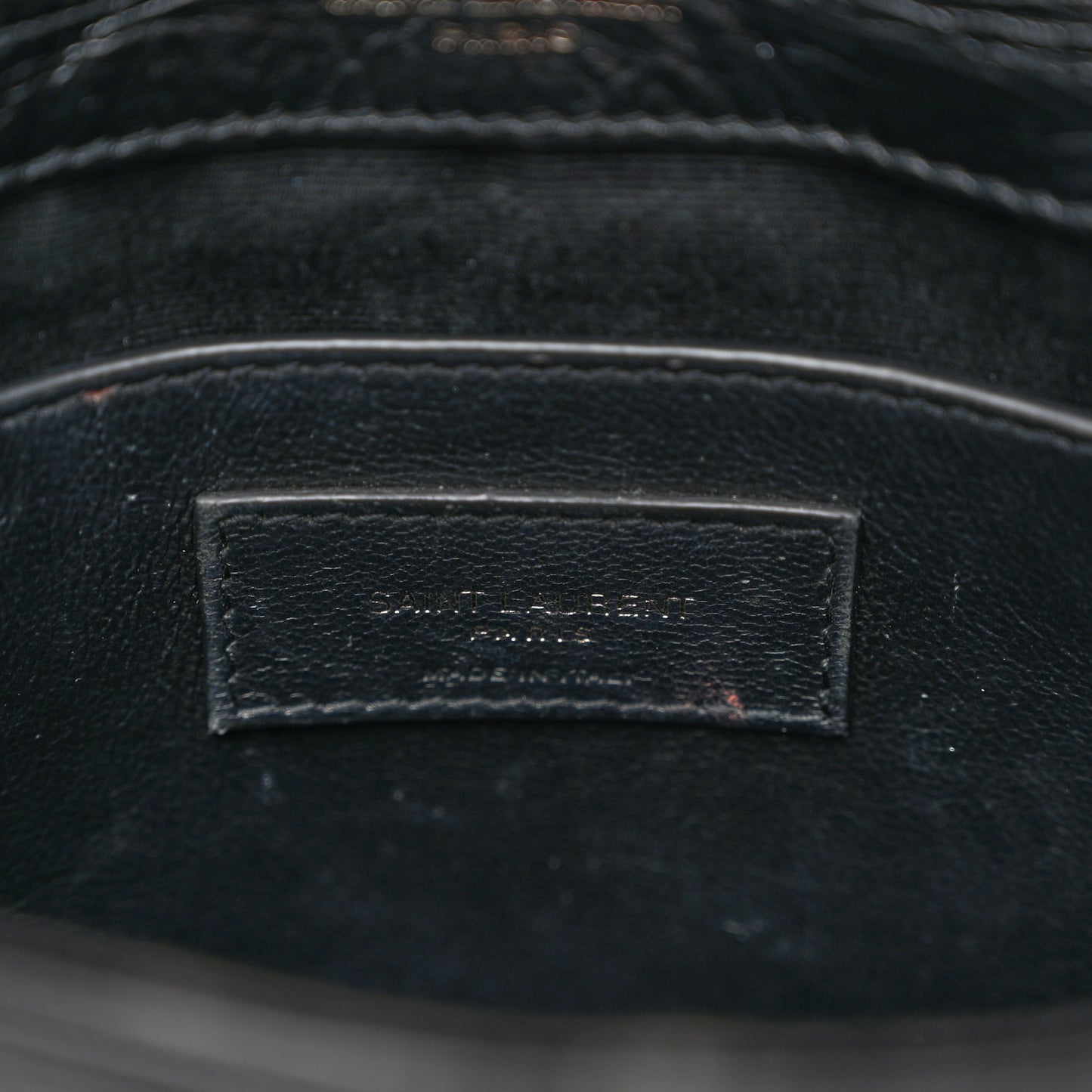 Crinkled Calfskin Matelasse Monogram Baby Niki Chain Satchel Black