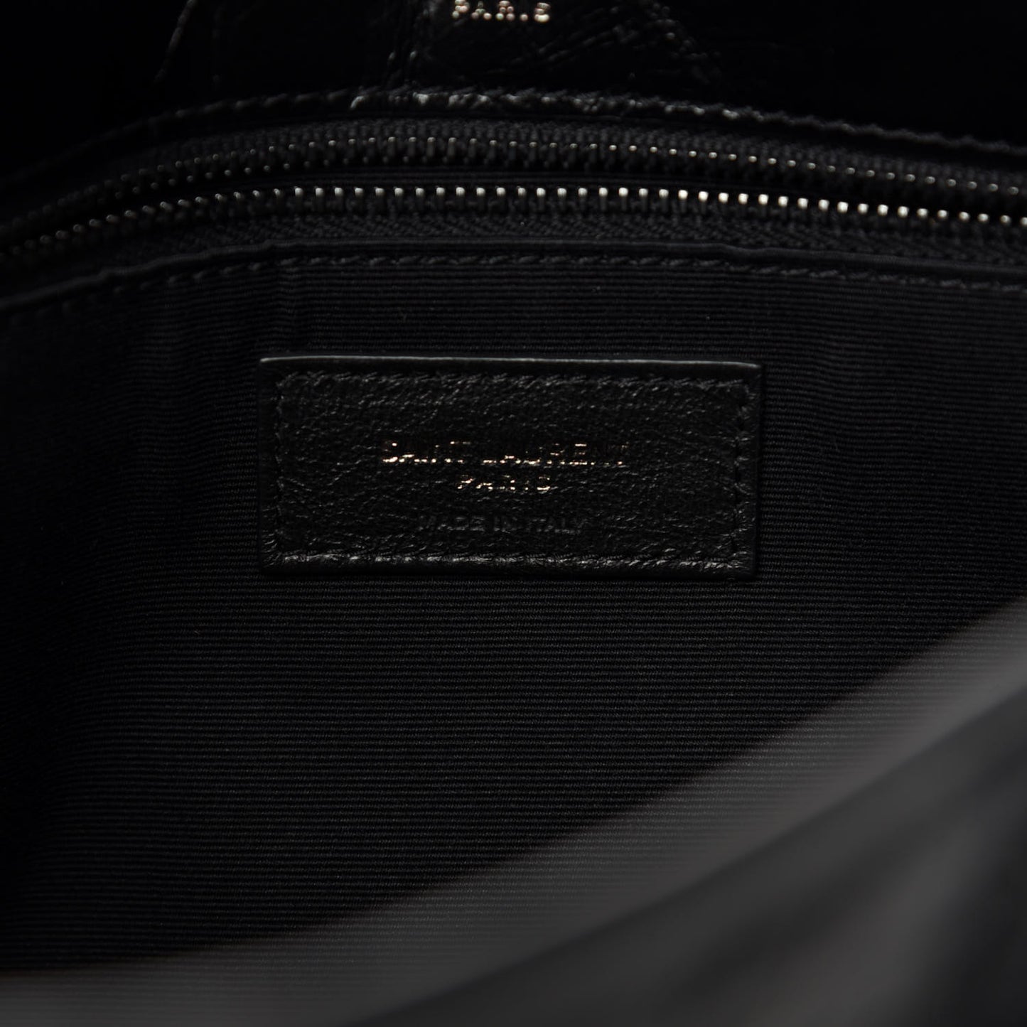 Crinkled Calfskin Matelasse Monogram Medium Niki Chain Satchel Black